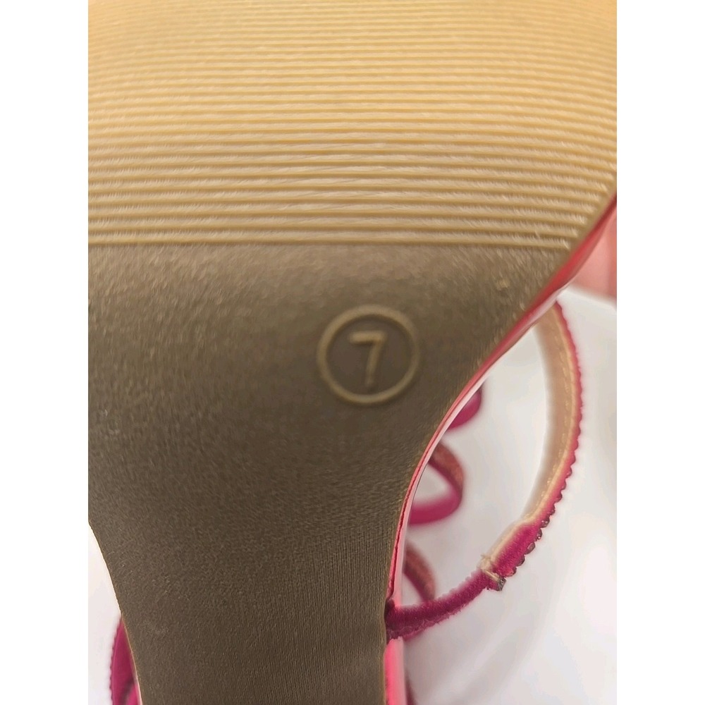Wild Diva Embelisshed Rhinestone Coil Wrap Spiral Ankle Womens Size‎ 7 Hot Pink - Picture 8 of 9